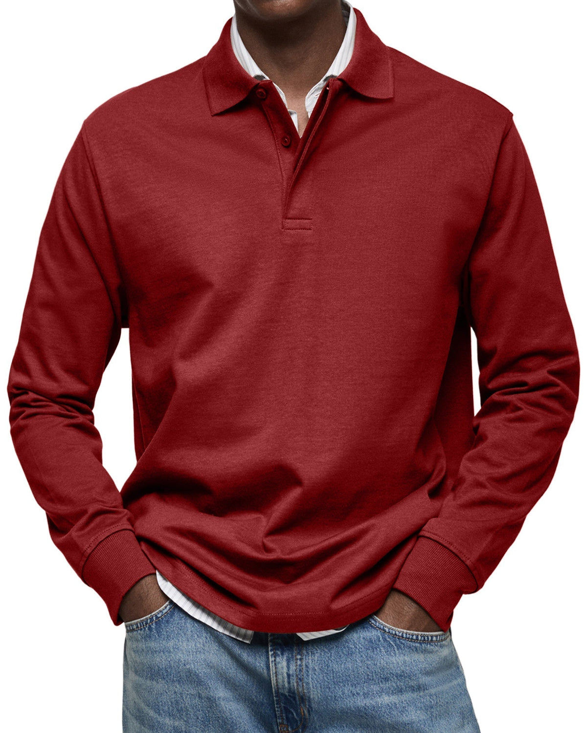 Polo homme à manches longues