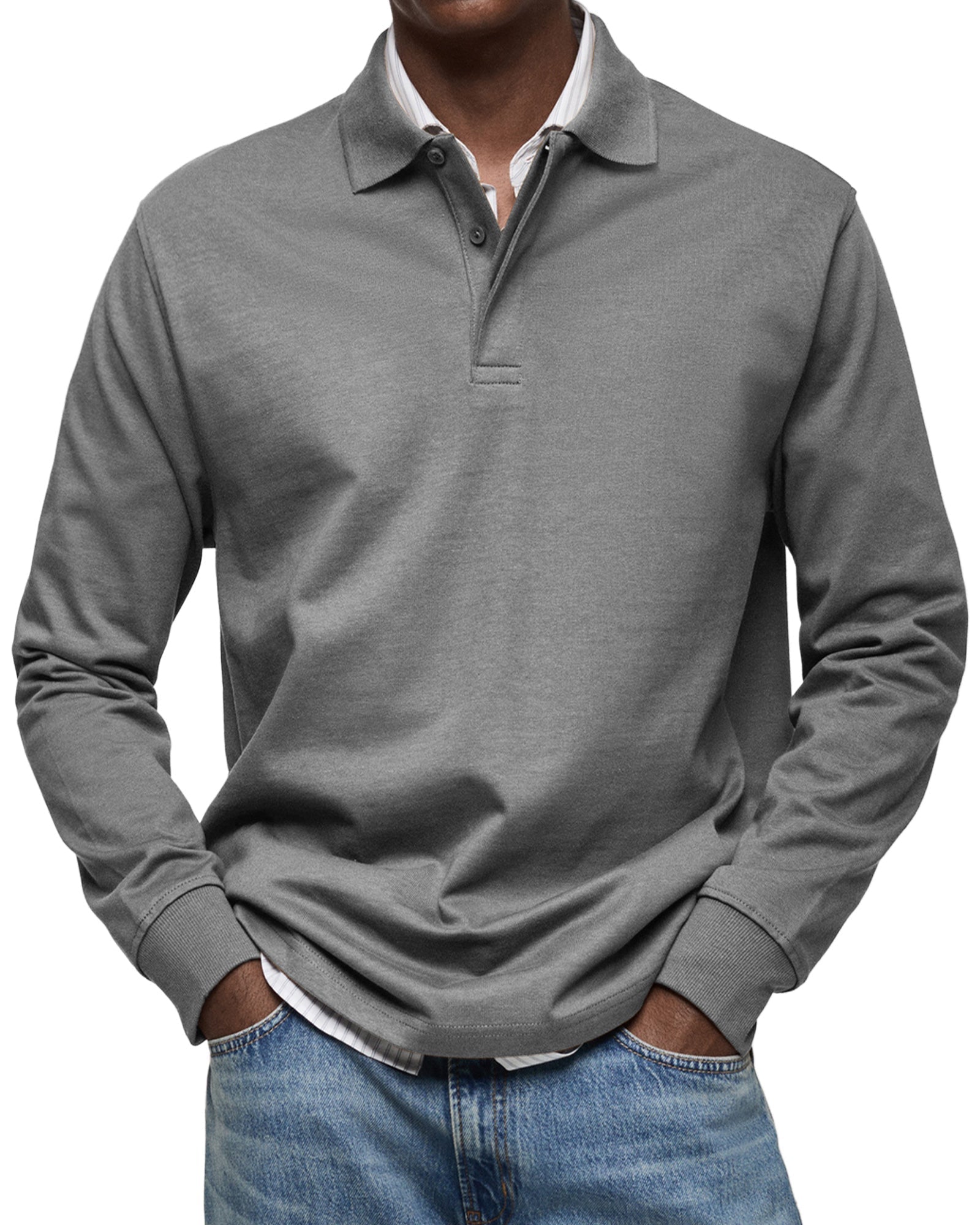 Polo homme à manches longues