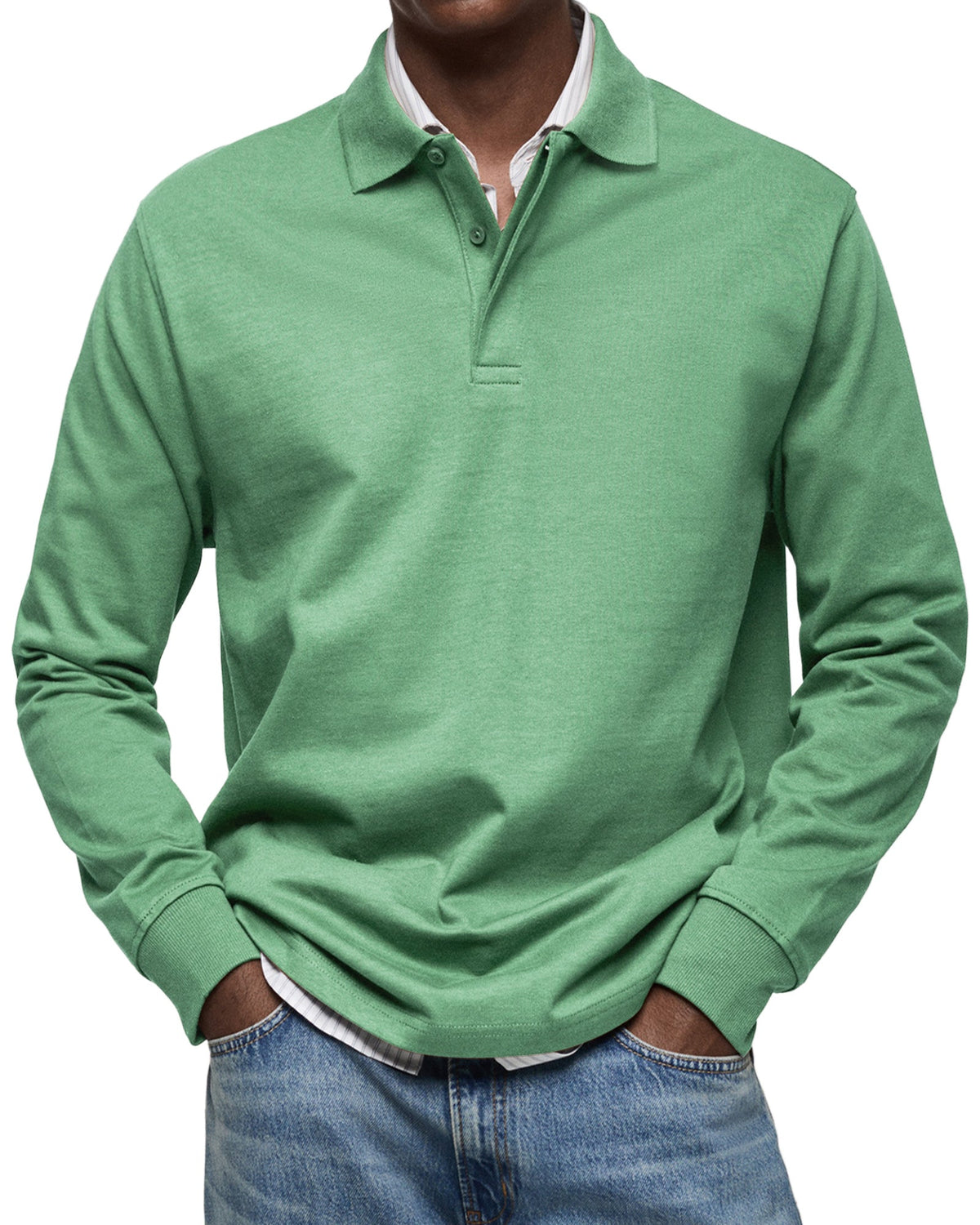 Polo homme à manches longues
