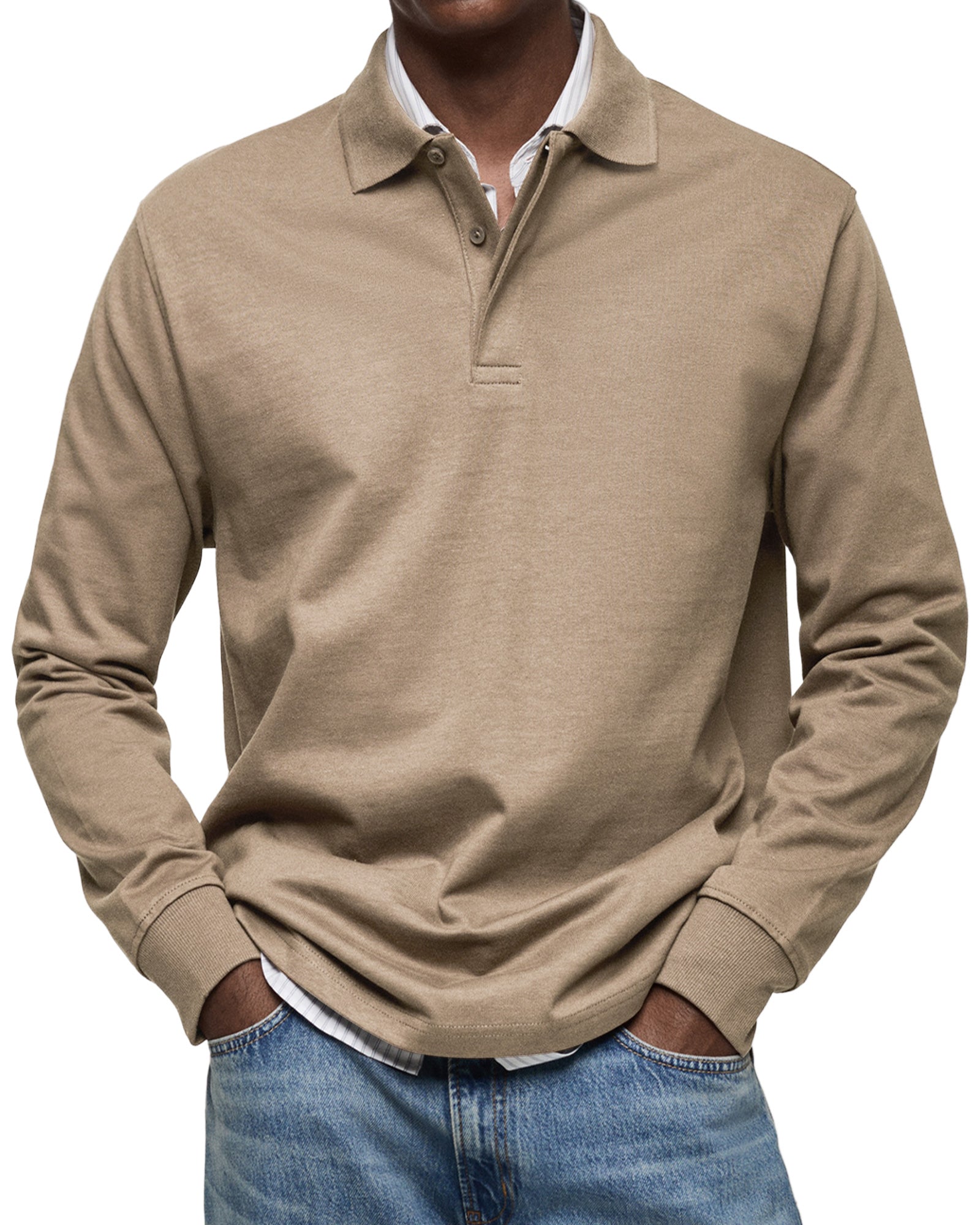 Polo homme à manches longues