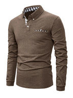 Polo homme à manches longues avec poche