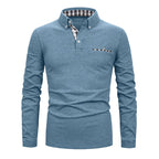 Polo homme à manches longues avec poche