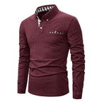 Polo homme à manches longues avec poche