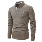 Polo homme à manches longues avec poche