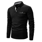 Polo homme à manches longues avec poche