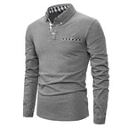 Polo homme à manches longues avec poche