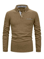 Polo homme à manches longues avec poche