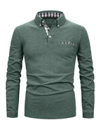 Polo homme à manches longues avec poche