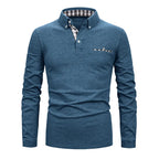 Polo homme à manches longues avec poche