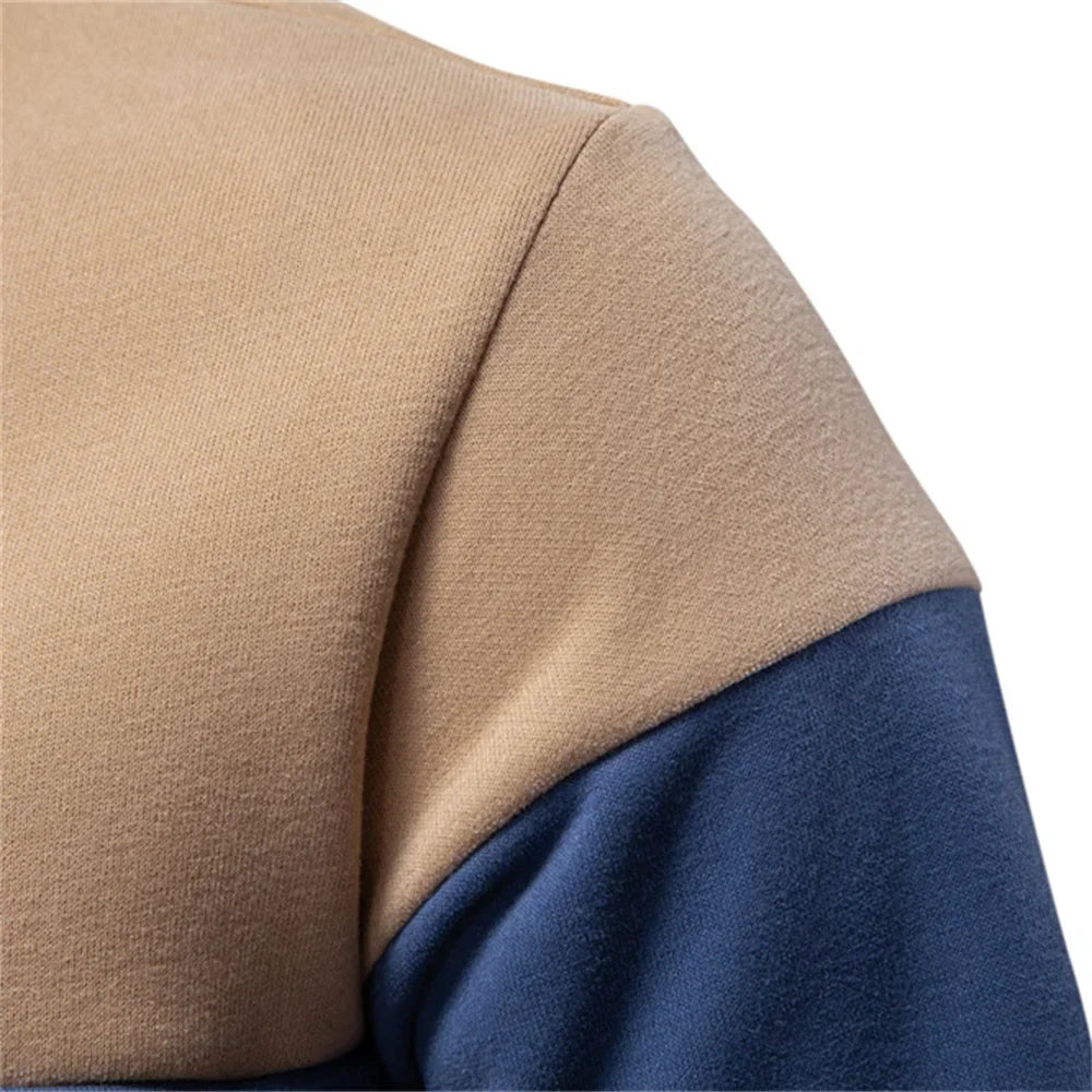 Polo homme à manches longues bicolore