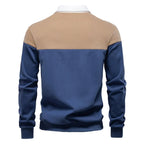 Polo homme à manches longues bicolore