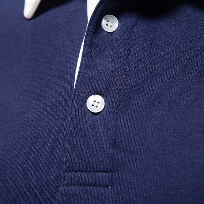 Polo homme à col contrasté