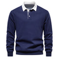 Polo homme à col contrasté