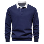 Polo homme à col contrasté