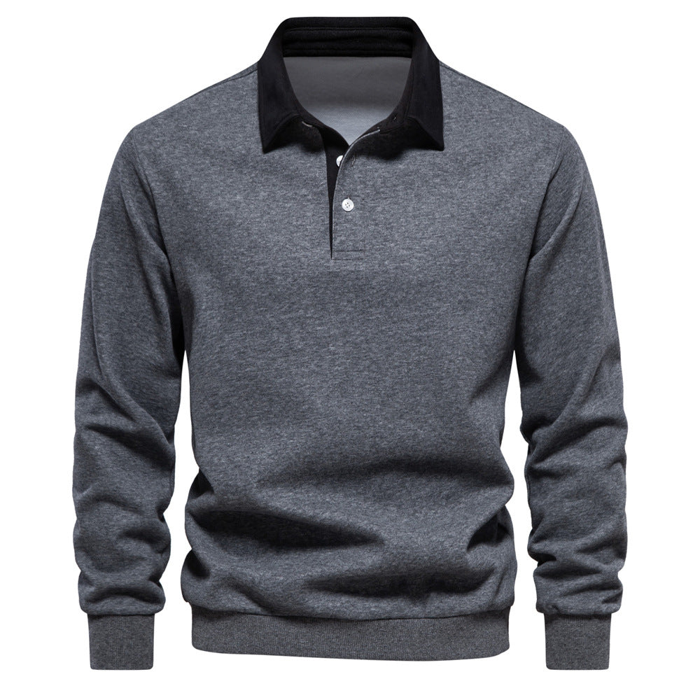 Polo homme à col contrasté