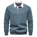 Polo homme à col contrasté