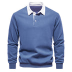 Polo homme à col contrasté