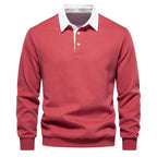 Polo homme à col contrasté