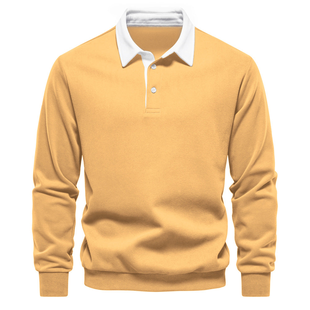 Polo homme à col contrasté