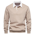 Polo homme à col contrasté