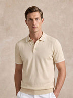 Polo homme col côtelé