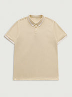 Polo homme col côtelé