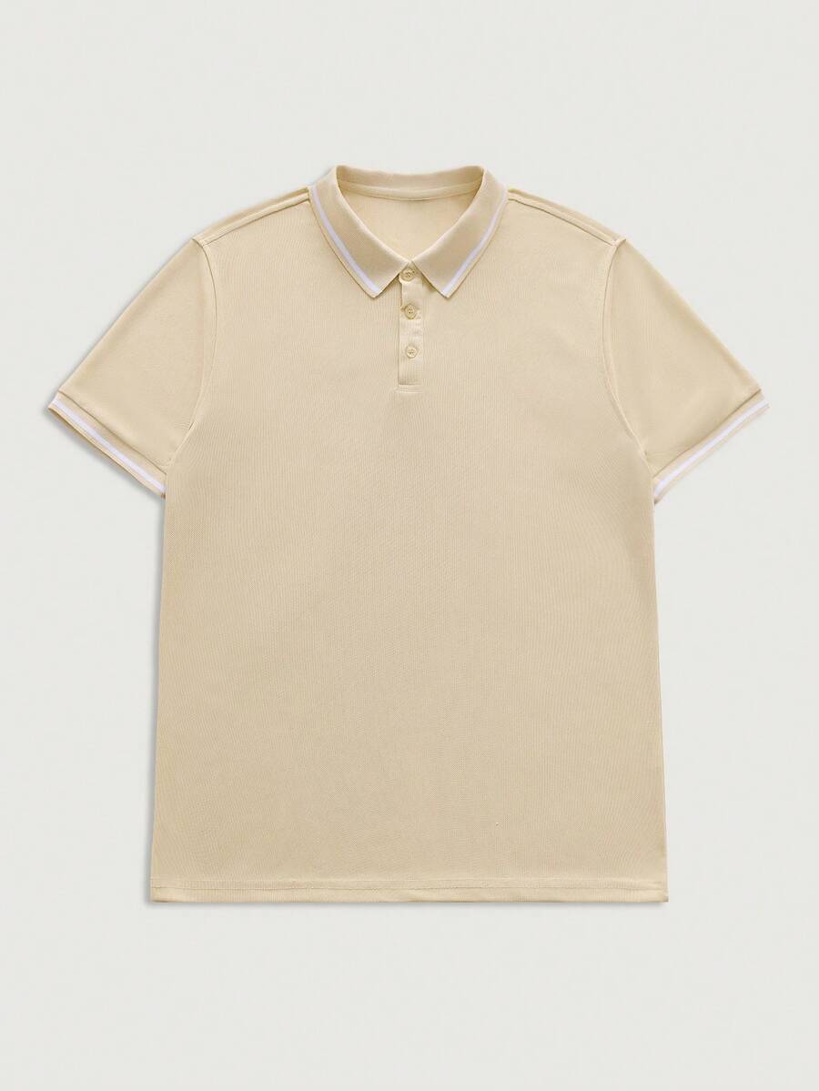 Polo homme col côtelé