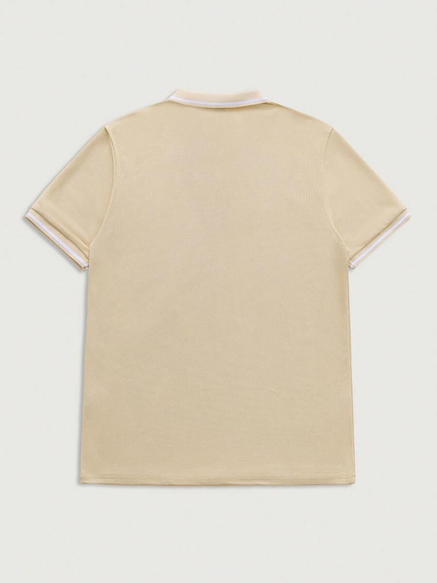 Polo homme col côtelé