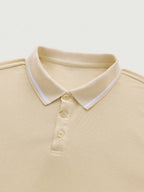 Polo homme col côtelé