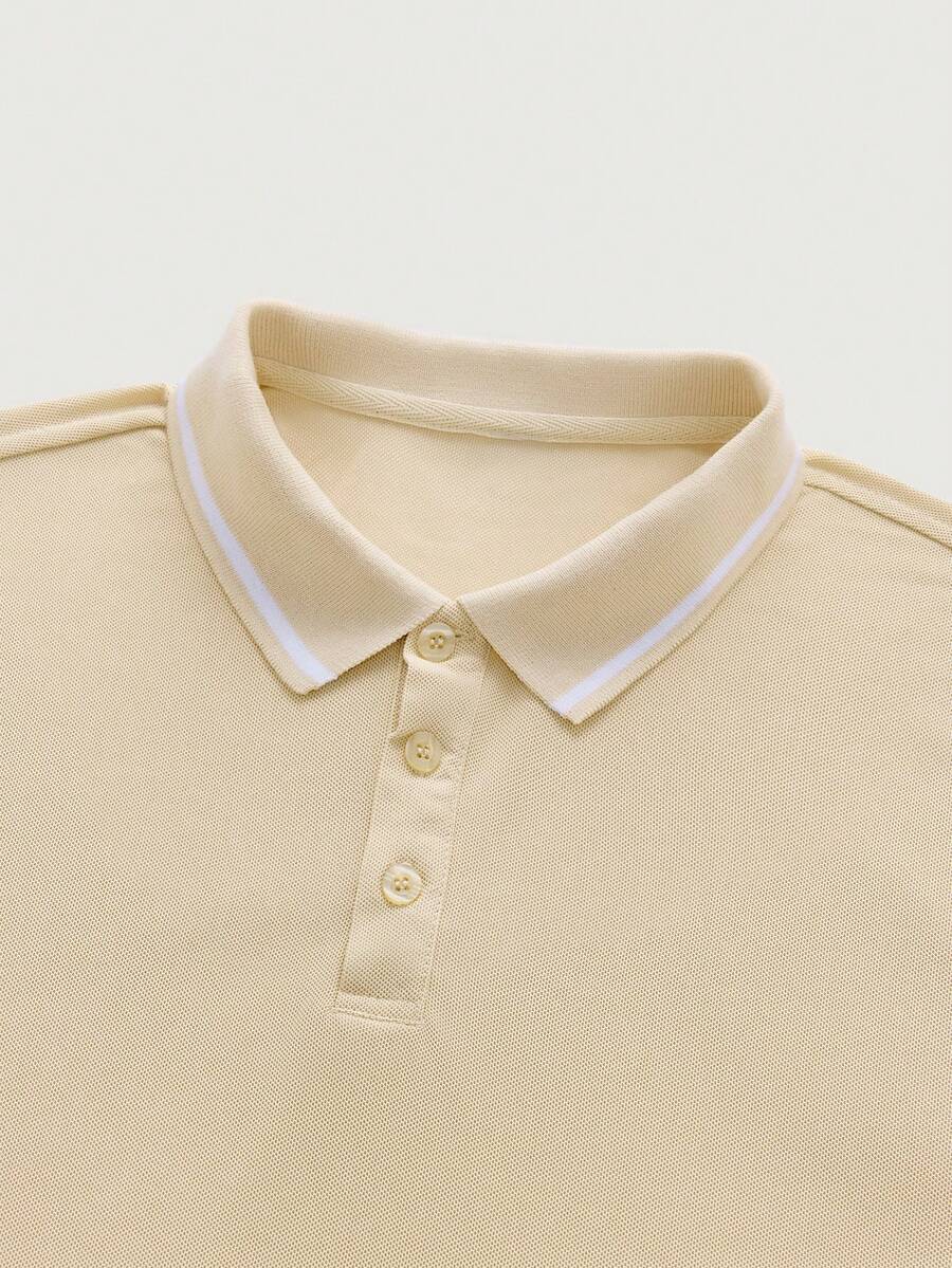 Polo homme col côtelé