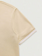 Polo homme col côtelé