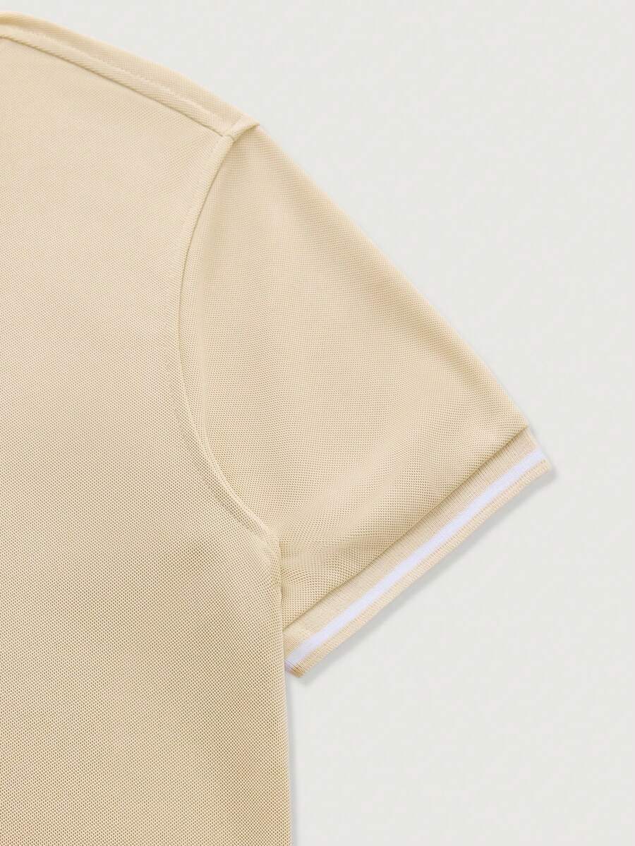 Polo homme col côtelé