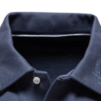 Polo homme col ouvert manches longues