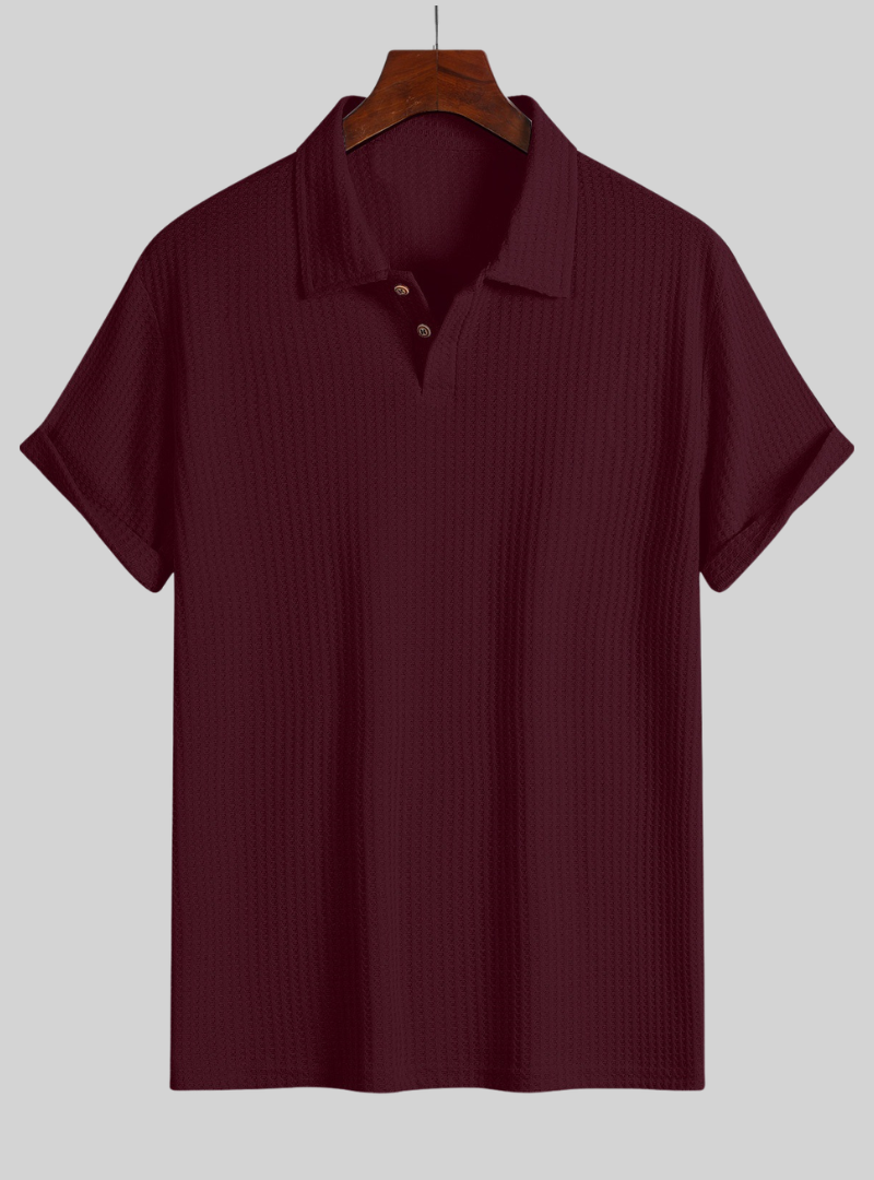 Polo homme en maille avec col polo