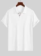 Polo homme en maille avec col polo