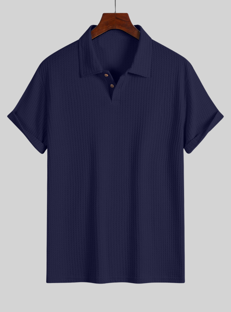 Polo homme en maille avec col polo