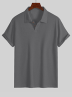 Polo homme en maille avec col polo