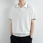 Polo homme finitions contrastées