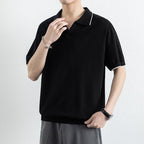 Polo homme finitions contrastées
