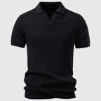 Polo homme maille côtelée