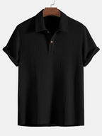 Polo homme maille gaufrée