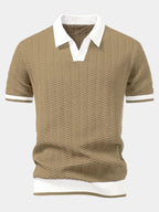 Polo homme maille texturée