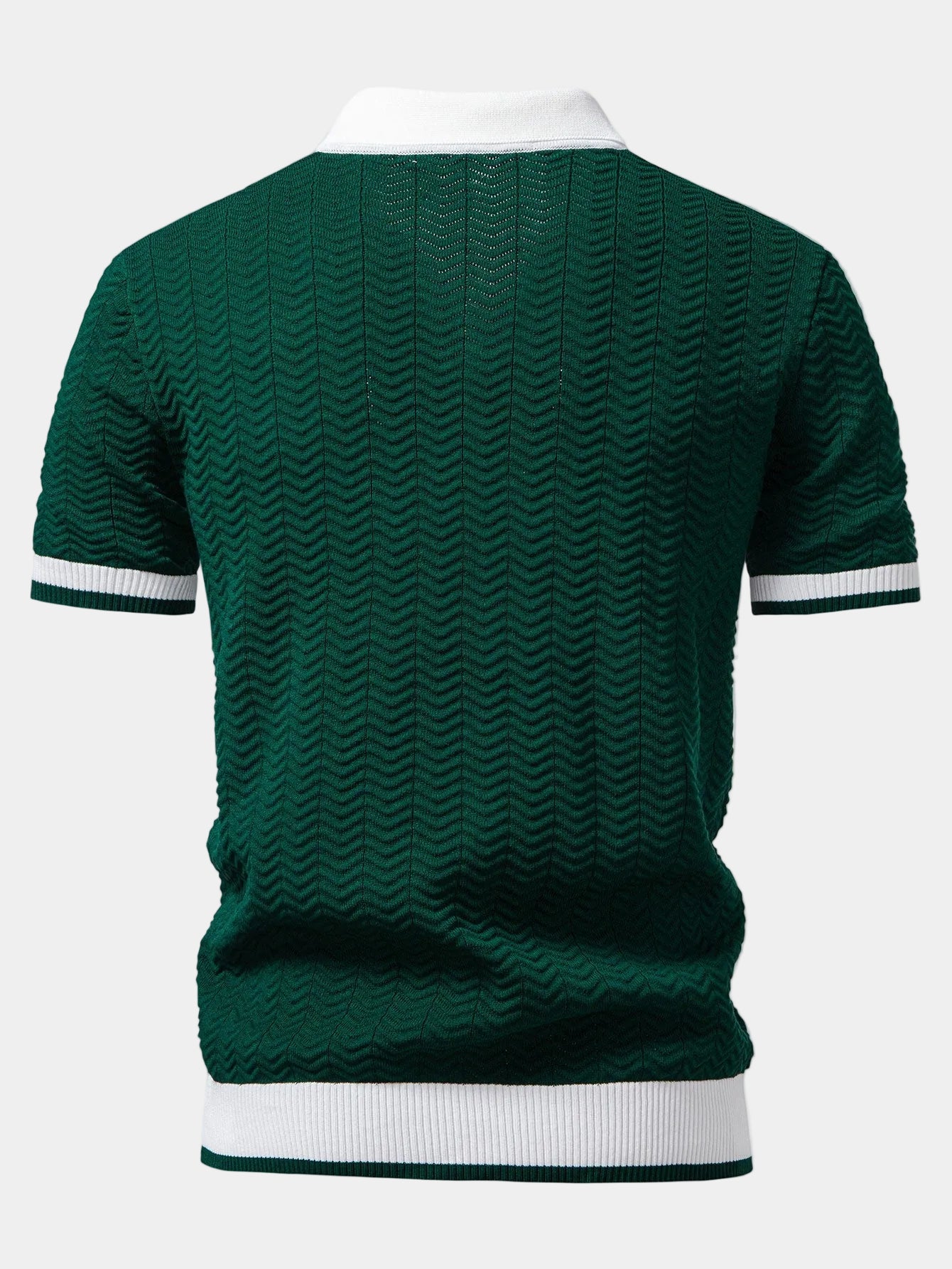 Polo homme maille texturée