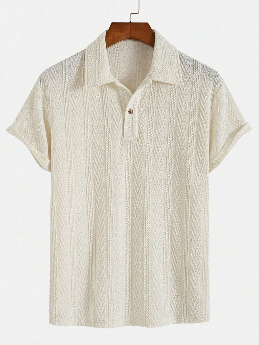 Polo homme maille torsadée