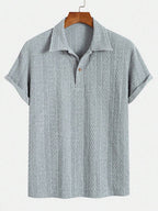 Polo homme maille torsadée