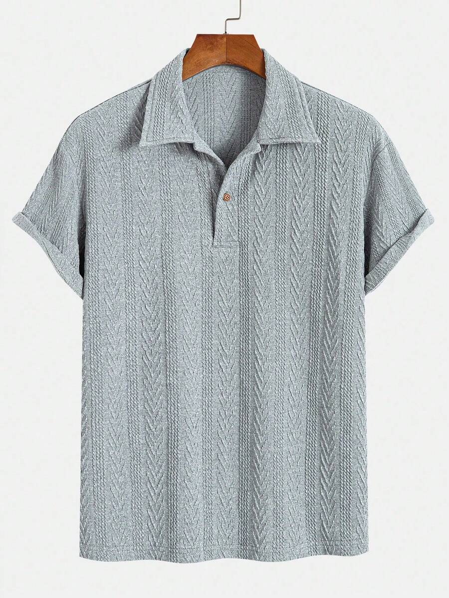 Polo homme maille torsadée