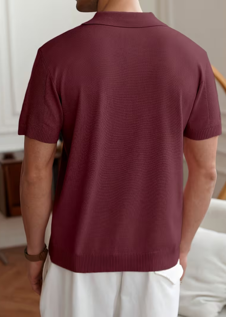 Polo homme maille tricotée