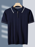 Polo homme maille verticale