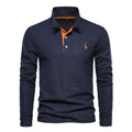 Polo homme manches longues brodé