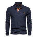 Polo homme manches longues brodé